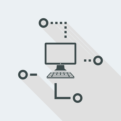 Computer Connected To Network Stock Illustration - Download Image Now ...