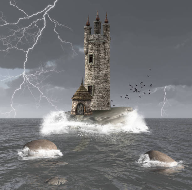 istock Magic tower in the stormy weather 1138274794