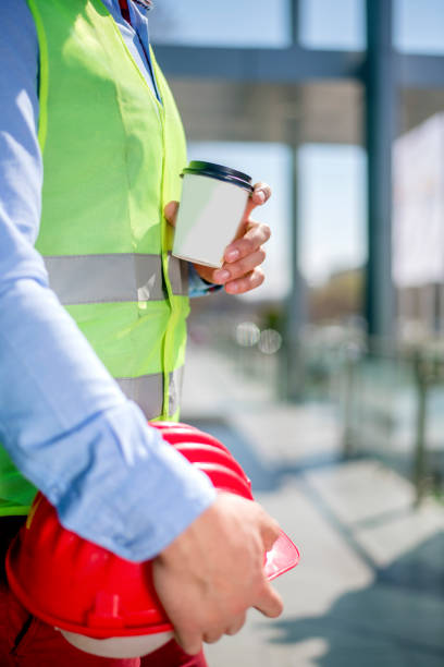 istock Close up shot of hard hat at construction site 1138278918