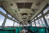 Interior of an old trolley