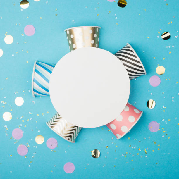 confetti straws fun cups confetti joy background