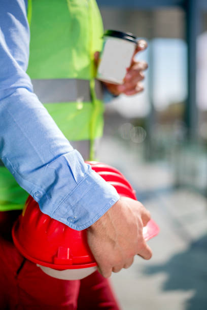 istock Close up shot of hard hat at construction site 1138285843