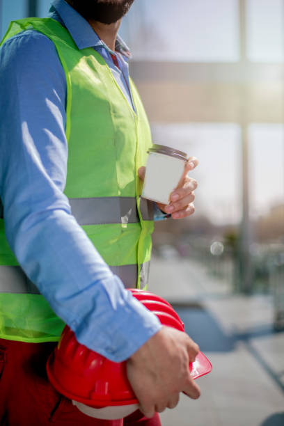 istock Close up shot of hard hat at construction site 1138286500