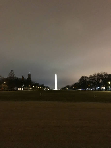 istock Washington National Monument and National Mall.Night. 1138297085