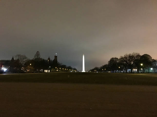 istock Washington National Monument and National Mall.Night. 1138297088