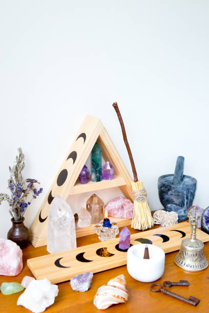 istock Altar Space - Witch, Wicca, New Age, Pagan with Moon Phase design 1138299325