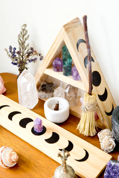 istock Altar Space - Witch, Wicca, New Age, Pagan with Moon Phase design 1138299363