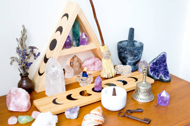 istock Altar Space - Witch, Wicca, New Age, Pagan with Moon Phase design 1138299402