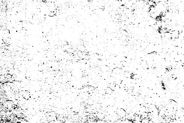 黑色和白色的格格城市紋理向量與複製空間。抽象例證表面塵土和粗糙骯髒的牆壁背景與空範本。遇險或污垢和損傷作用概念-向量 - 橡皮印 幅插畫檔、美工圖案、卡通及圖標