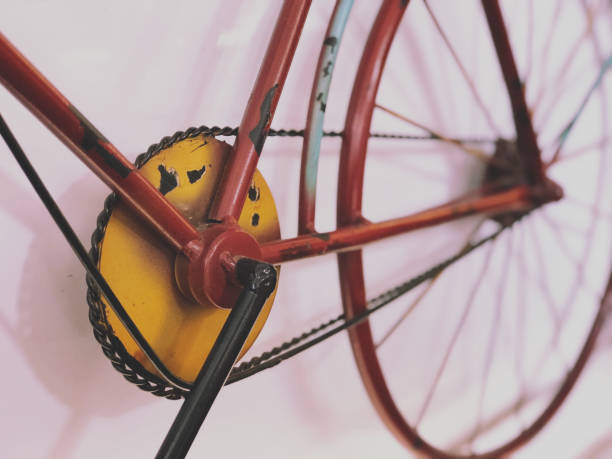 classic Bicycle for home decoration with purple light and tone.