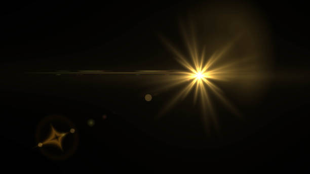 istock Lens flare  glow light effect  on black background. Easy to add overlay or screen filter over photos 1138302929