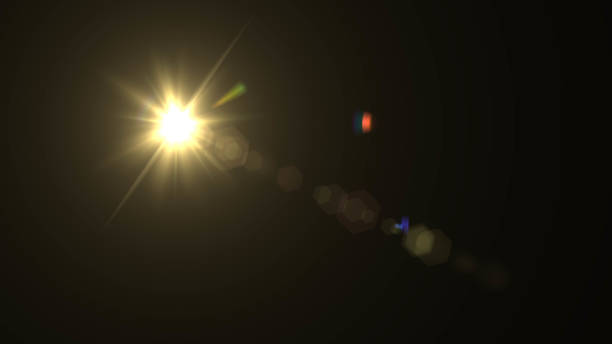 istock Lens flare  glow light effect  on black background. Easy to add overlay or screen filter over photos 1138302930