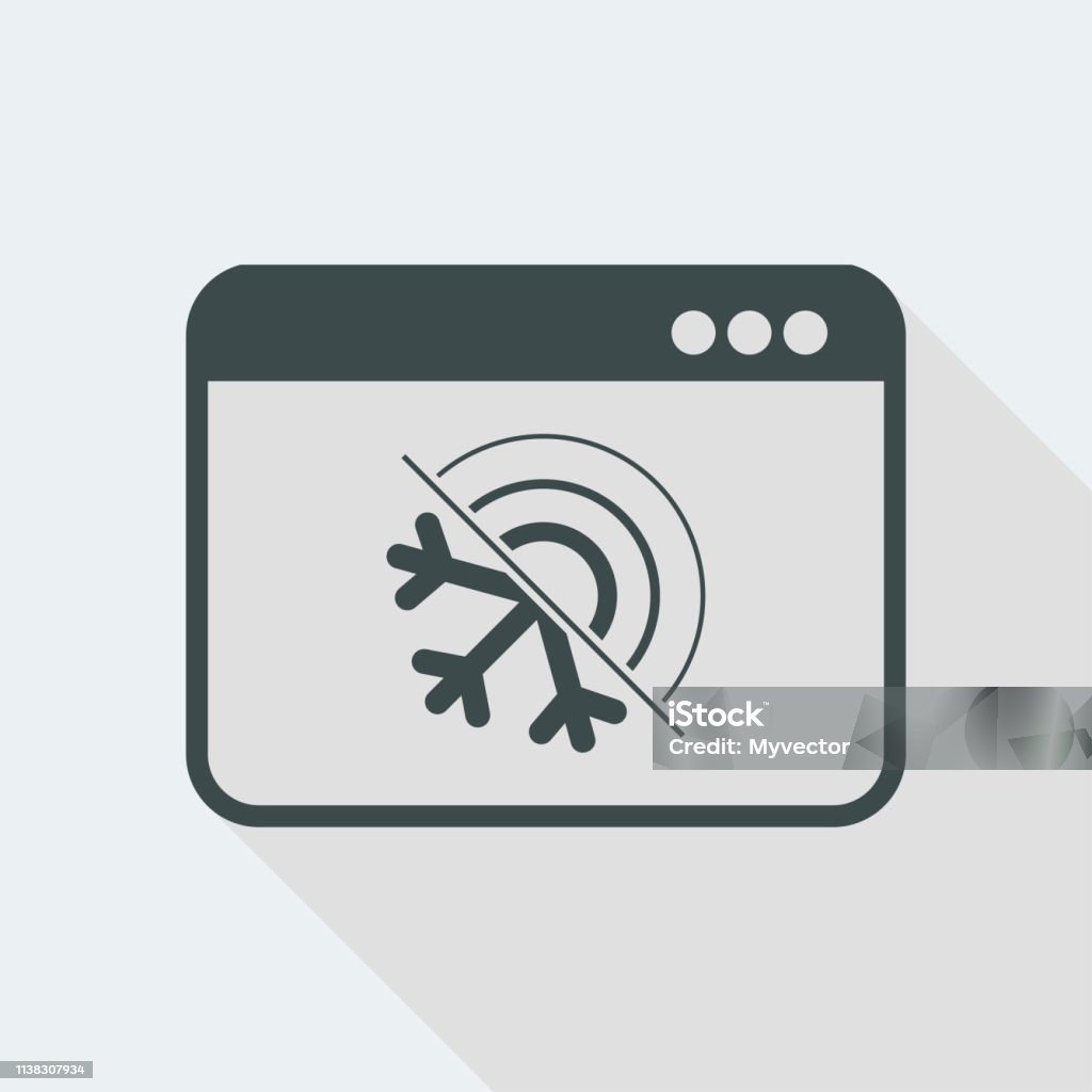 Air conditioning function application Flat and isolated vector illustration icon with minimal modern design and long shadow Air Conditioner stock vector Air conditioning function application Flat and isolated vector illustration icon with minimal modern design and long shadow Air Conditioner stock vector