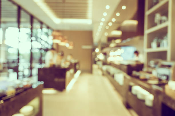istock Abstract blur and defocused restaurant buffet and coffee shop cafe interior 1138308023