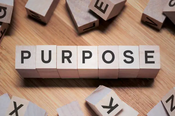 Photo of Purpose Word In Wooden Cube