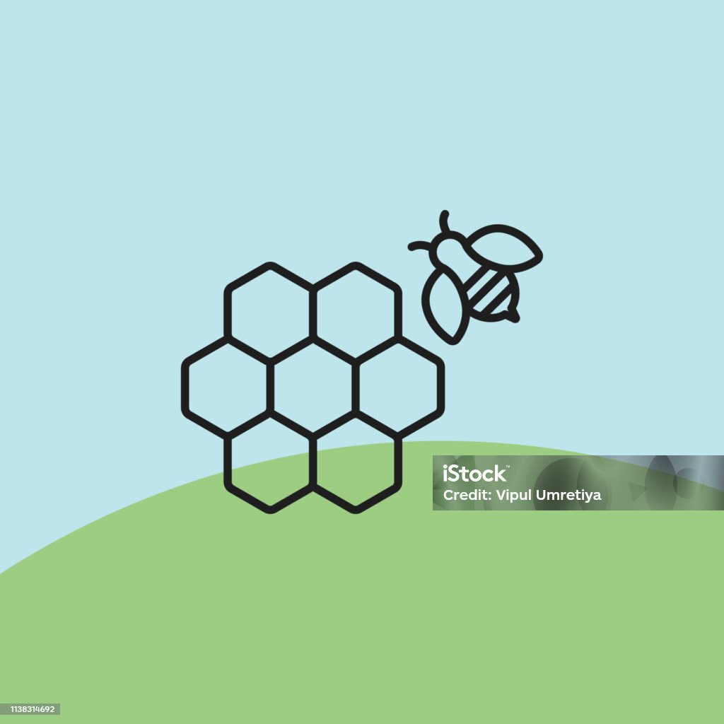 Bee Icon Flat Graphic Design Bee, Icon, Honey, Honeycomb - Animal Creation, Honey Bee Bee stock vector