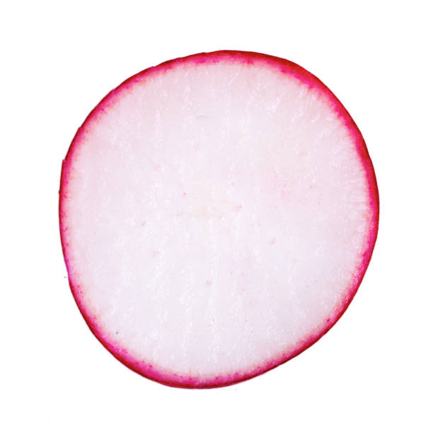istock Sliced fresh red radish isolated on the white background 1138321436