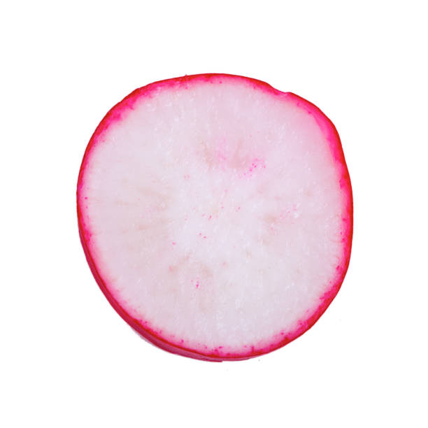 istock Sliced fresh red radish isolated on the white background 1138322301
