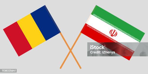 Liran Et La Roumanie Les Drapeaux Iraniens Et Roumains Couleurs Officielles Bonne Proportion Vecteur Vecteurs libres de droits et plus d'images vectorielles de Accord - Concepts