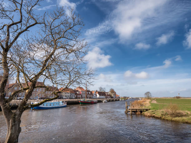 Harbor in medieval city of Ribe, Denmark Harbor in medieval city of Ribe in Denmark ribe town photos stock pictures, royalty-free photos & images