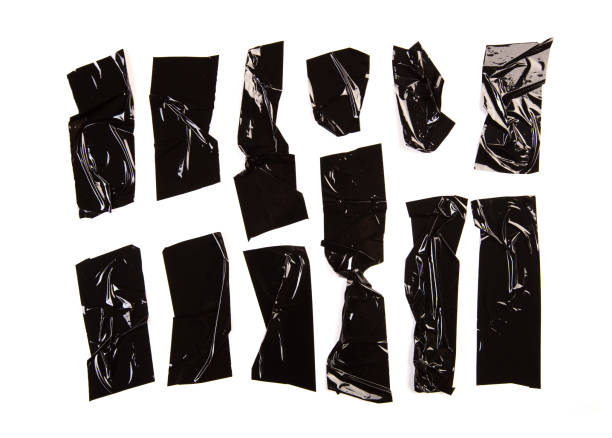 istock Set of black tapes on white background.  - Image 1138330245