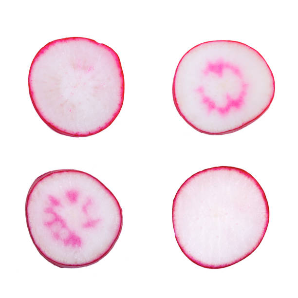 istock Sliced fresh red radish isolated on the white background 1138331669