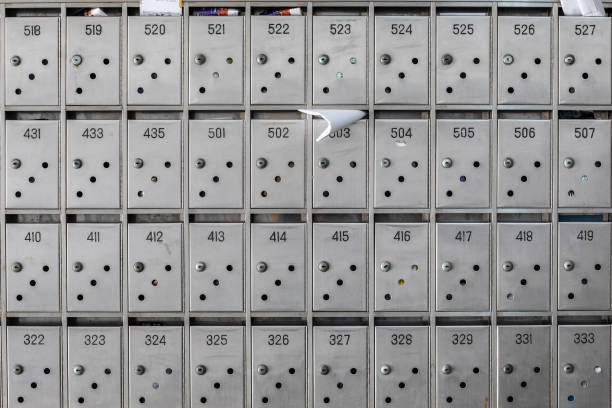 istock Metal Mailbox in public housing estate 1138332384