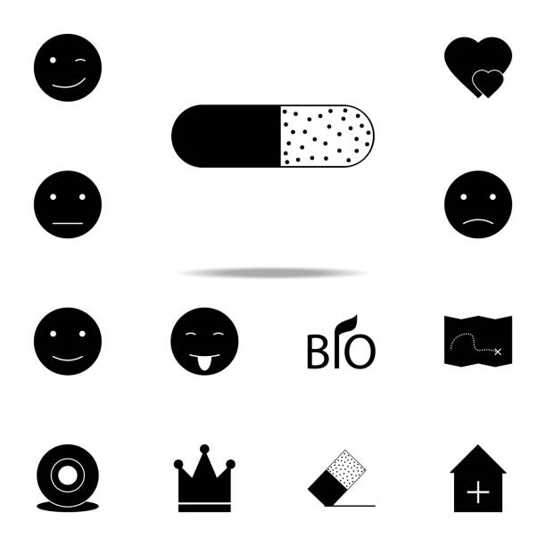 ilustraciones, imágenes clip art, dibujos animados e iconos de stock de icono de la píldora. iconos web universales para la web y el móvil - gaining weight audio