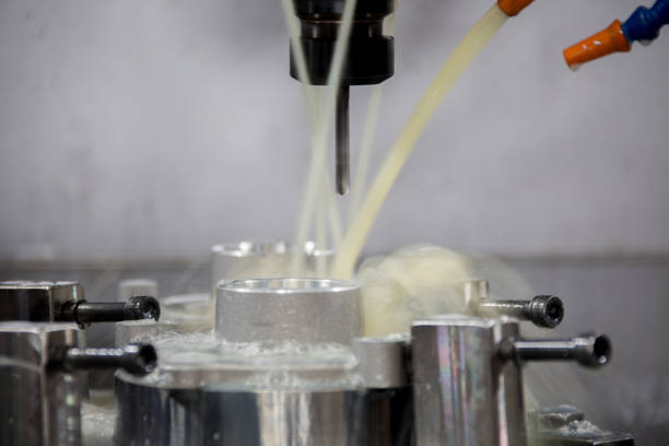 istock Close up of CNC machine at work 1138333953