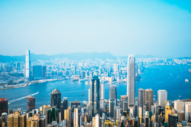 istock Overlooking the whole city from Victoria Peak 1138333991