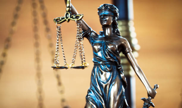 istock Law and Justice concept on wooden background 1138334149