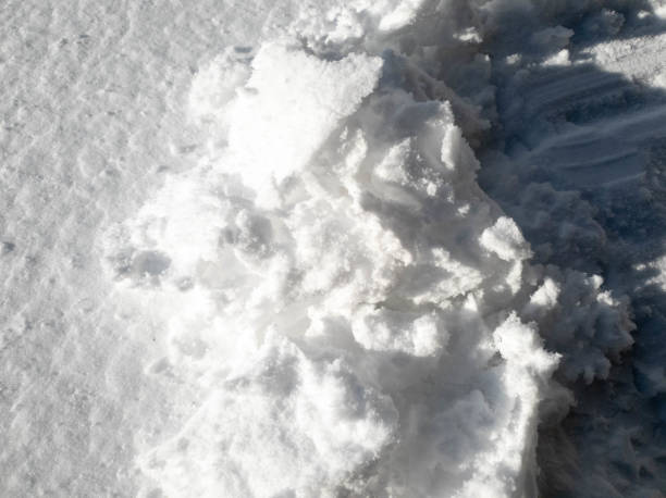 istock Pieces of snow. White snow in chunks close-up 1138334524