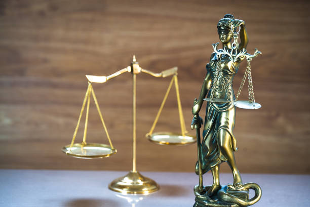istock Law and Justice concept on wooden background 1138340612