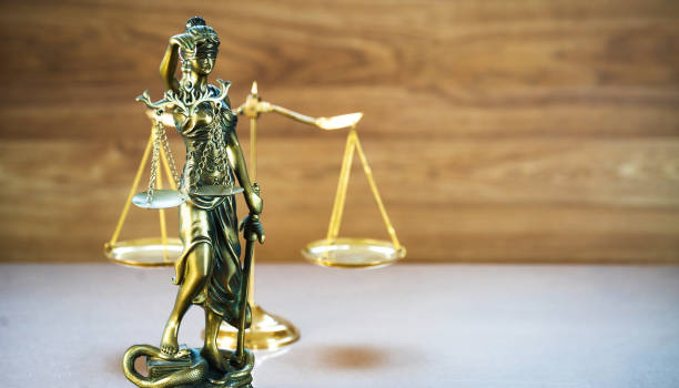 istock Law and Justice concept on wooden background 1138341319