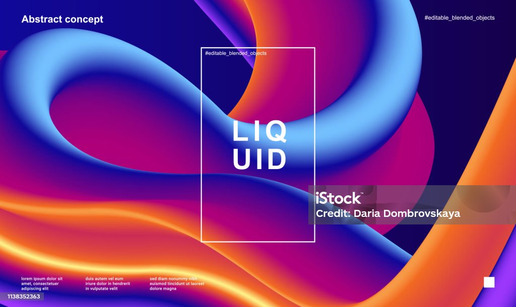 Abstract Flow Design Abstract Design Template With 3d Flow Shapes Stock Illustration ...