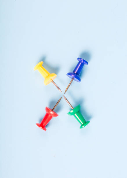 istock Colored pushpins, office supplies, close-up 1138352419