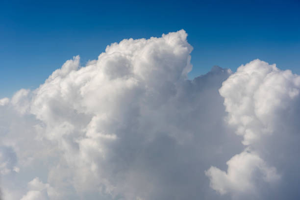 istock White clouds and blue sky, a view from airplane window 1138353412