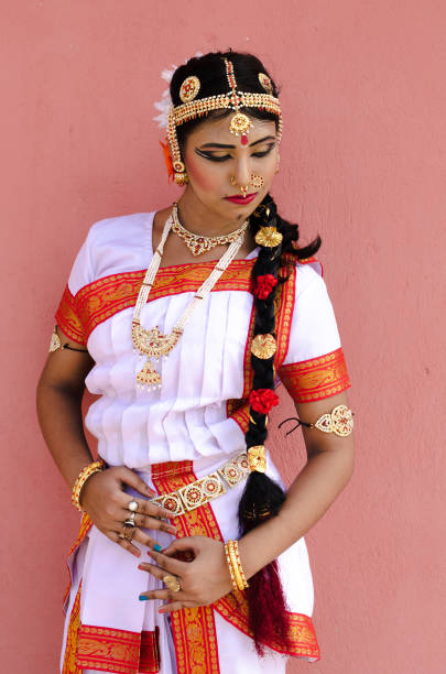 istock Indian classical dancer in traditional dress 1138355566