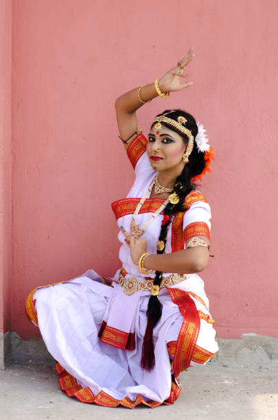 istock Indian classical dancer in traditional dress 1138355655