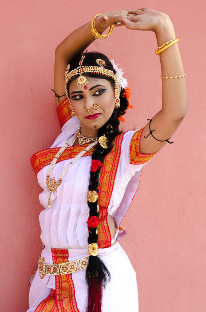 istock Indian classical dancer in traditional dress 1138355691