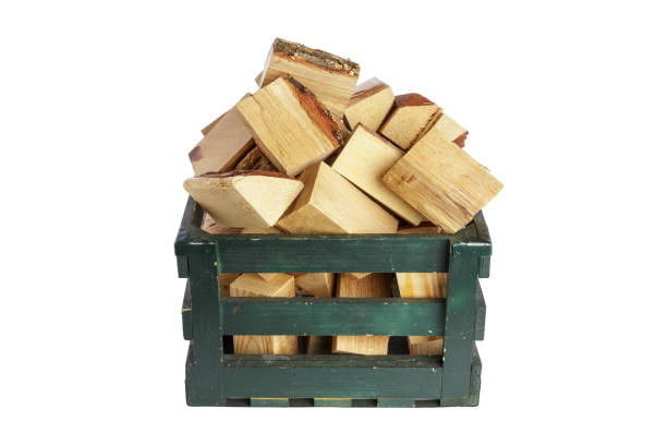 istock Pile of firewood isolated on a white background 1138357206