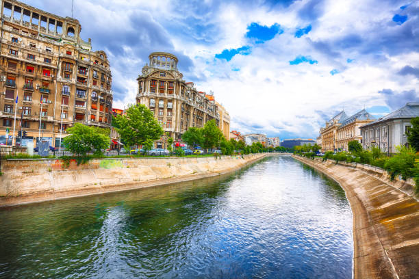 istock Antique building view in Old Town Bucharest city 1138358389