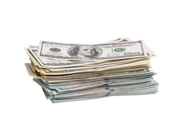 istock A bundle of one hundred dollar bills on a white background. Isolated. 1138360209