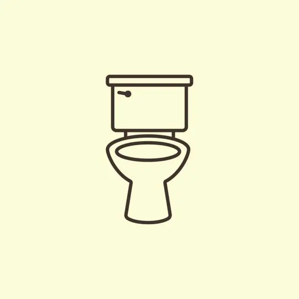 Vector illustration of Flush Toilet Icons