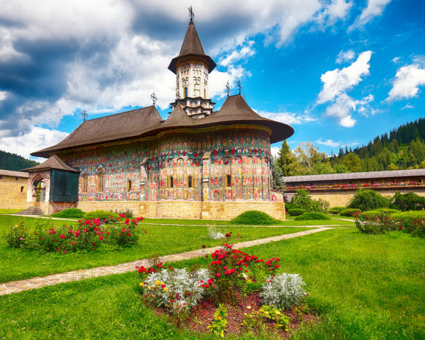 istock Splendid summer scene of Sucevita Monastery Romanian Orthodox monastery 1138361487