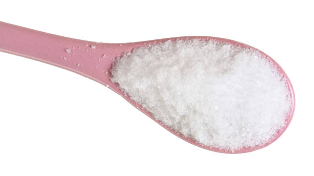 istock top view ceramic spoon with fine Sea Salt close up 1138361951