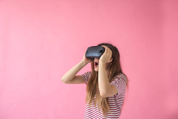 istock The woman with VR glasses 1138361987