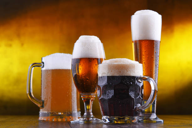 istock Composition with four glasses of beer 1138365185