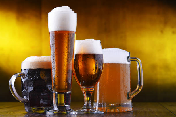istock Composition with four glasses of beer 1138365203