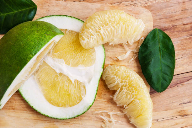 Healthy Pomelo or Chinese grapefruit stock photo